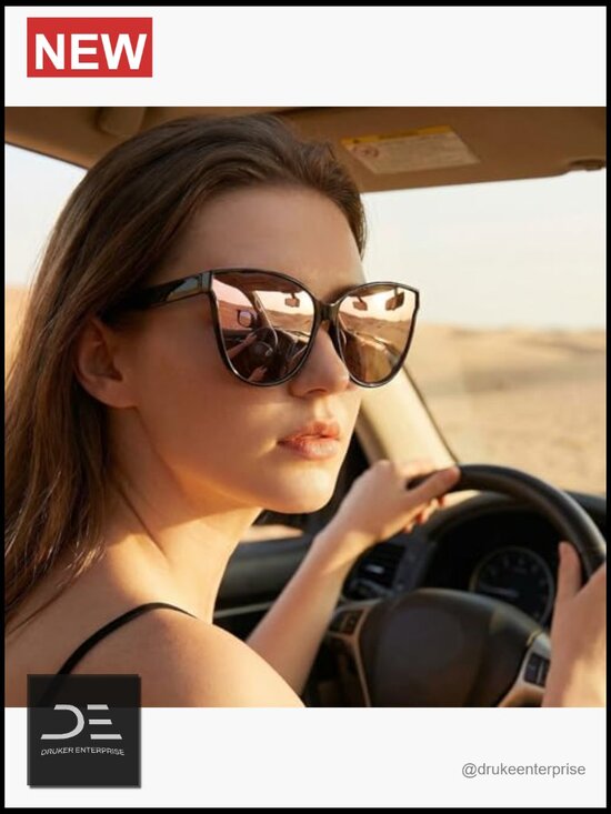 Oversized Cat Eye Polarized Sunglasses UV400 Protection TR90 Frame main image 2